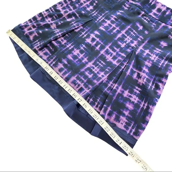 Simply Vera Purple & Pink Pleated Knee Length Skirt size 4 - Picture 5 of 7
